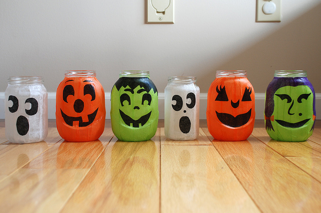 ghosts halloween diy jars