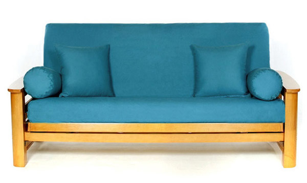 teal color futon cover