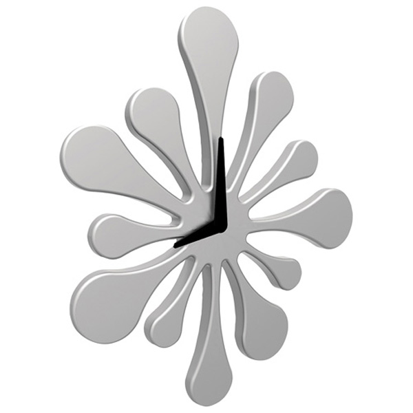 silver splat clock by lumisource