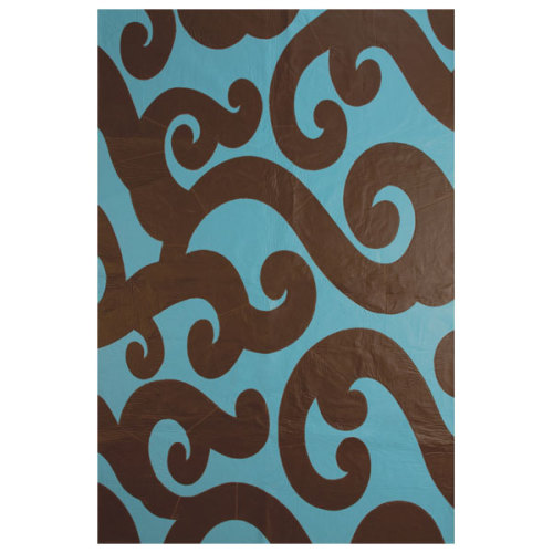 modern design blue and brown rug